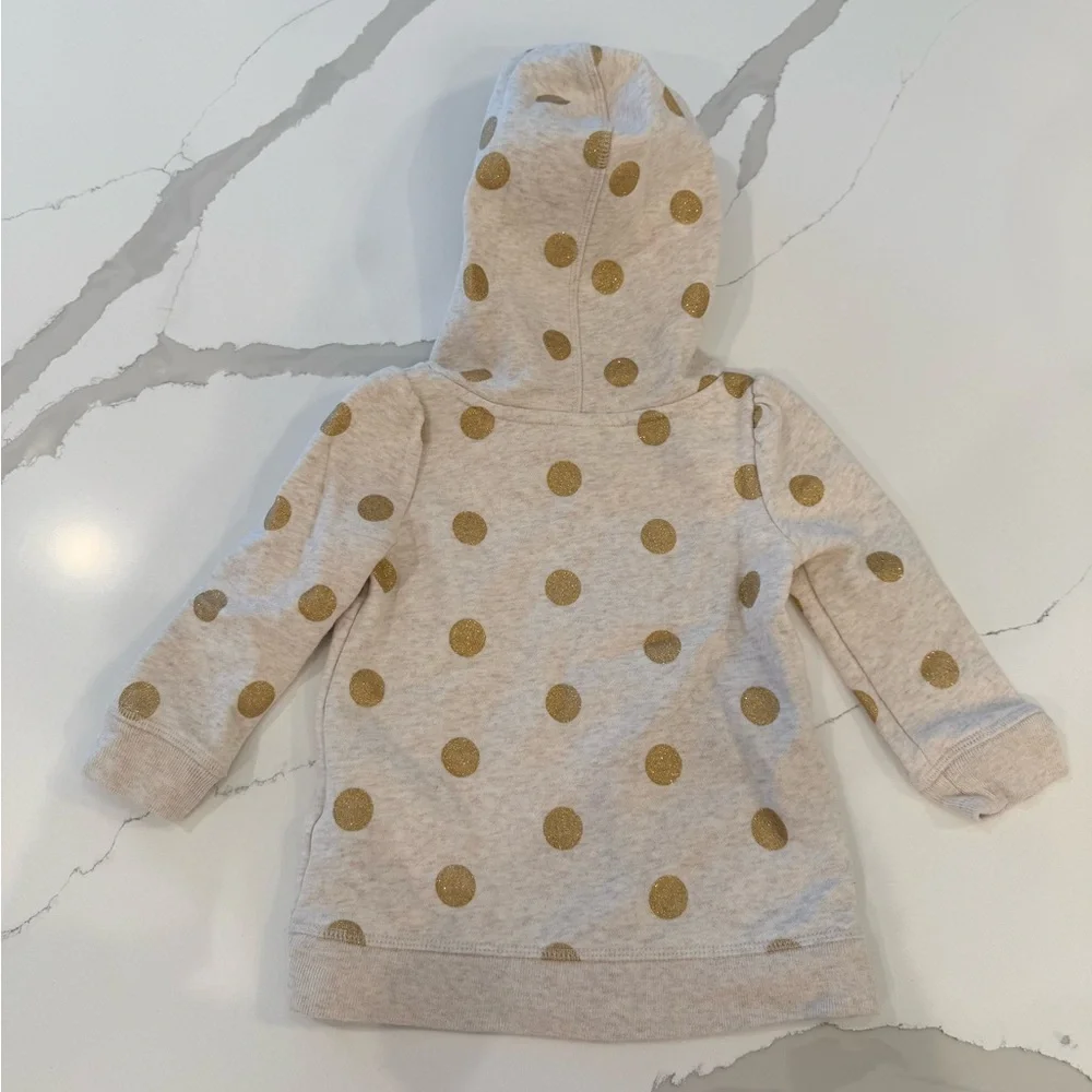 Baby GAP Glitter Polka Dot Sweatshirt Hoody